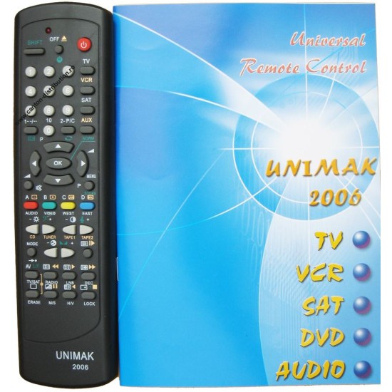 Nr.172/ UNI2008 Telecomandă universală pentru TV/DVD/AUDIO/VCR/SAT pentru 3000 de modele de aparate Nr.172/ UNI2008 Telecomandă universală pentru TV/DVD/AUDIO/VCR/SAT pentru 3000 de modele de aparate