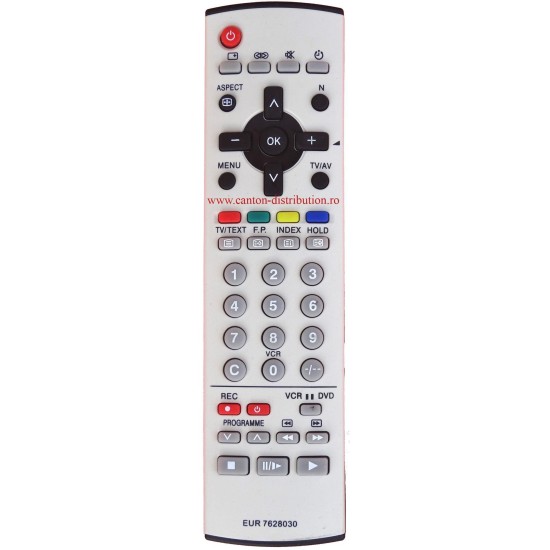Nr.208/ EUR7628030 Telecomandă pentru TV PANASONIC cu ceas (IR1411, COM1153)