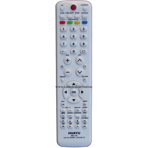 NR.520/ RM-L13E Telecomandă pentru LCD/LED SHARP de la HUAYU NR.520/ RM-L13E Telecomandă pentru LCD/LED SHARP de la HUAYU