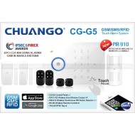 CG-G5/ Sistem de alarmă CHUANGO GSM/SMS/RFID cu 50 zone wireless și 2 zone pe fir