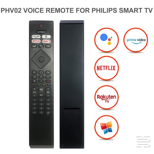 Nr.946/PHV-02  Telecomandă Philips 4K CU NETFLIX-ROKUTEN cu comanda vocala(bluetooth) si Ambilight 398GM10BEPHN0041SY