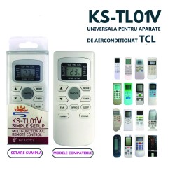 Nr.1138/ KS-TL01V  Telecomandă universală pentru aer condiționat TCL
