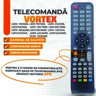 Nr.651B/ Telecomandă KNTECH pentru LED VORTEX Telecomanda LED/TV Vortex modelele LEDV-19CN06, LEDV19CN06, LEDV-24CD06, LEDv24CD06, LEDV-28CT800, 28CT800, LEDV-28CK600, LEDV 28CK600, LEDV-32CD3A, LEDV-32CK600, LEDV32CK600, VLED-19CK600, LEDV-39CN06