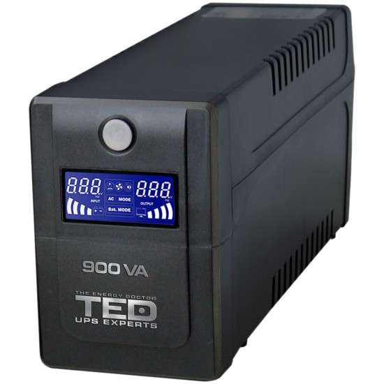 TED-DZ088390/ Sursă de alimentare neîntreruptibilă (UPS) AVR la 900 VA cu 1 baterie TED-DZ088390/ Sursă de alimentare neîntreruptibilă (UPS) AVR la 900 VA cu 1 baterie