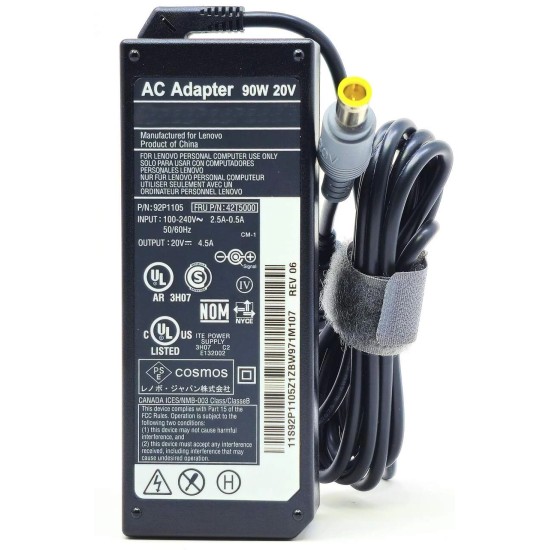 PA-1900-081/Alimentator laptop IBM, LENOVO 20V/4,5A, standard conector 7,9x5,5 mm pentru: IBM T60 T60p T61 T61p X60 X60s X61 X61s R60 R60e R61 R61i Z60 Z60m Z60t Z61 3000, C100, C200, V100, N100, N200, X300