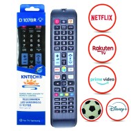 NR.1022R/ D1078R Telecomandă universală KNTECH pentru TV/LED SAMSUNG, 4K cu Netflix, Rakuten, Disnay+, PrimeVideo, Sport, taste luminate pentru modele 2017-2026