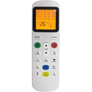 Nr.1144/ CRC2503V Telecomandă universală de aer condiționat pentru 27 branduri celebre afisate si selectabile pe ecran Nr.1144/ CRC2503V Telecomandă universală de aer condiționat pentru 27 branduri celebre afisate si selectabile pe ecran