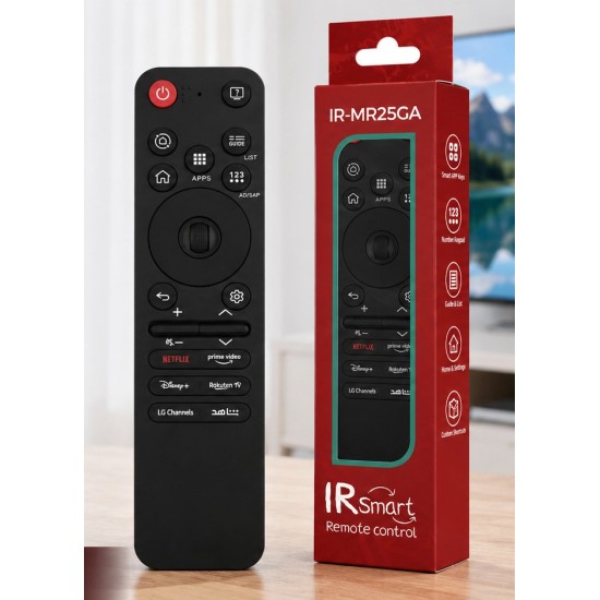 Nr.1223/IR-MR25GA Telecomandă cu infrarosu pentru LCD/LED LG cu Netflix - Primevideo-disney+-Rakuten pentru modele de LG 2024-2025-2026 fara comanda vocala Nr.1223/IR-MR25GA Telecomandă cu infrarosu pentru LCD/LED LG cu Netflix - Primevideo-disney+-Rakuten pentru modele de LG 2024-2025-2026 fara comanda vocala