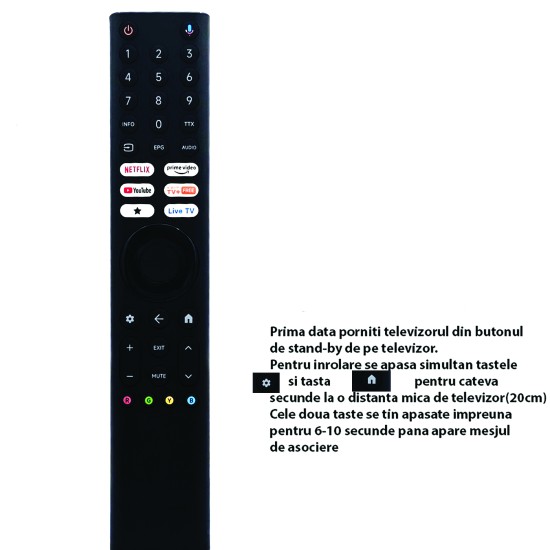 NR.1226/ XMRM-Pro Bluetooth Voice Remote Control pentru Xiaomi MI P1 Q1 Android Smart TV Xiaomi A Pro 55, 65, 75 2026 si alte modele cu telecomanda identica NR.1226/ XMRM-Pro Bluetooth Voice Remote Control pentru Xiaomi MI P1 Q1 Android Smart TV Xiaomi A Pro 55, 65, 75 2026 si alte modele cu telecomanda identica