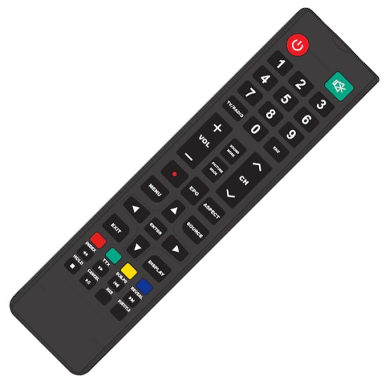 Nr.1229/ Telecomanda KNTECH pentru VORTEX 24" LED TV V24MFZHN HD, 60cm, (40W) Serii de forma: [11526361, 1152...], [0125M10803459, 0125M...], V32MZ1, 32\" LED TV,  serii de forma:[1225P12067815], Allview 24ATC6300-H, 40ATC6300-F