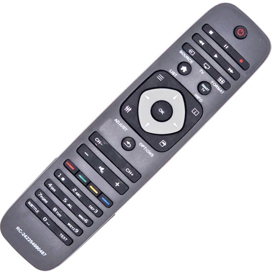 NR.563/ 242254990467 Telecomandă pentru LCD/LED PHILIPS 32PFL3007 19PFL2908H/12,60, 19PFL3403/10 2008. 19PFL3606H/12, 19PFL5522D, 19PFL5604H/12,  20HF4003F/10 (HOTEL TV), 20HF5473/10 (HOTEL TV), 20HF5474/10 (HOTEL TV) 2007-2008