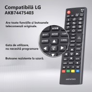 Nr.603/ AKB74475403 Telecomandă pentru LCD/LED LG 32LF561V, 32LF510B, 32LJ500U, 32LJ500V, 32LJ500VZBCEEDLH,  42LF561, 42LF610, 42LF5610ZFBEKH, 42LF561VZFBEKH,  43LF510VZABEKY, 43LF540V, 43UF675VZGBEKY, 43LF561, 43LF5400, 43LF540,  49LF540VZBBEKY