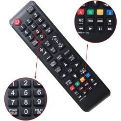 Nr.605/ BN59-01175N Telecomandă KNTECH pentru LCD/LED SAMSUNG pentru modelelele: 32H6400, 32J4500, 32J4510, 40H6400,48H6400,50H6400, BN59-01175Q Nr.605/ BN59-01175N Telecomandă KNTECH pentru LCD/LED SAMSUNG pentru modelelele: 32H6400, 32J4500, 32J4510, 40H6400,48H6400,50H6400, BN59-01175Q