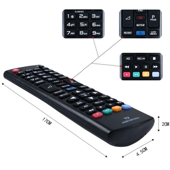 Nr.656/ AKB73975761 Telecomandă KNTECH pentru LCD/LED LG Nr.656/ AKB73975761 Telecomandă KNTECH pentru LCD/LED LG