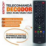 Nr.889/ JC20 Telecomandă KNTECH pentru receptoare DIGI HD  JC20, JS20, JS21, JC22, JC 23, JC24, JC25, JC26, JC27 , JC28 , JC29