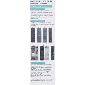 Nr.975/ RM-L1313 PRO Telecomandă KNTECH universala pentru LCD/LED HAIER Nr.975/ RM-L1313 PRO Telecomandă KNTECH universala pentru LCD/LED HAIER