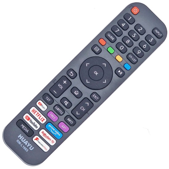 Nr.992/ RM-L1665 Telecomandă KNTECH universala pentru LED HISENSE cu Netflix, Prime Video, Rakuten si You Tube Nr.992/ RM-L1665 Telecomandă KNTECH universala pentru LED HISENSE cu Netflix, Prime Video, Rakuten si You Tube