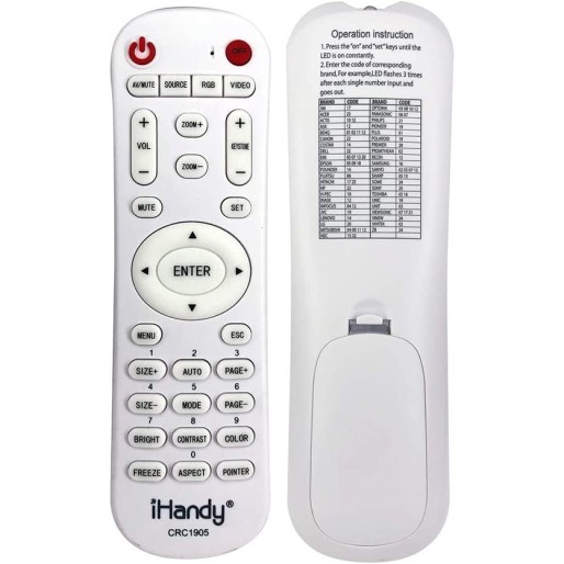 Nr.935/ CRC1905 Telecomandă KNTECH universala Videoproiectoare ACER, PANASONIC, ACTO, PHILIPS, ASK, PIONEER, BENQ, PLUS, CANON, POLAROID,, PREMIER, DELL, PROMTHEAN, EIKI, RICOH, EPSON, SAMSUNG, FOUNDER, SANYO, FUJITSU, SHARP, HITACHI, SOME, HP