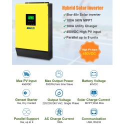 Invertor HYBRID EASUN SMG 5.6KP Functie Paralel 5.6kW 48V 100A MPPT, wifi integrat pentru monitorizare Invertor HYBRID EASUN SMG 5.6KP Functie Paralel 5.6kW 48V 100A MPPT, wifi integrat pentru monitorizare