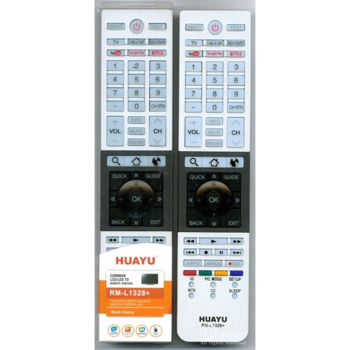 Nr.820/ RM-L1328+ Telecomandă pentru LED/DVD/AUDIO TOSHIBA cu NETFLIX Nr.820/ RM-L1328+ Telecomandă pentru LED/DVD/AUDIO TOSHIBA cu NETFLIX