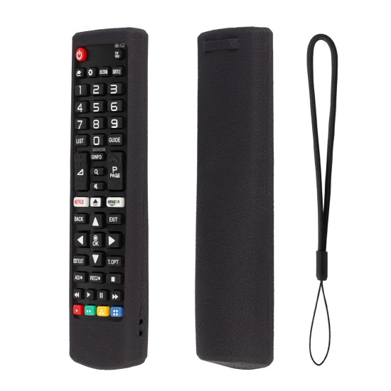T104-NEAGRA/Husă din siliconantiaderenta pentru telecomanda LG TV/lLED format mediu, 17.5 * 5 cm T104-NEAGRA/Husă din siliconantiaderenta pentru telecomanda LG TV/lLED format mediu, 17.5 * 5 cm