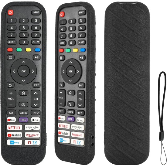 T135-NEAGRA/Husă din silicon pentru telecomanda HISENSE TV/LED modelele EN2G30H, EN2X30H, EN2AH30H, RM-L1665 ,V43RO50VS si alte modele in aceiasi carcasa T135-NEAGRA/Husă din silicon pentru telecomanda HISENSE TV/LED modelele EN2G30H, EN2X30H, EN2AH30H, RM-L1665 ,V43RO50VS si alte modele in aceiasi carcasa