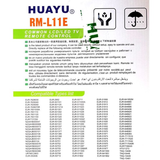 NR.518/ RM-L11E Telecomandă pentru LCD/LED PANASONIC NR.518/ RM-L11E Telecomandă pentru LCD/LED PANASONIC