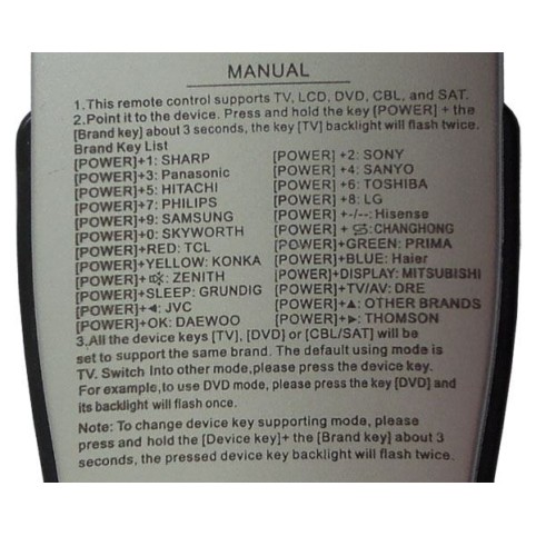 Nr.680/ RM-L815+3 Telecomandă universală pentru LCD/LED modele vechi, SAT și DVD