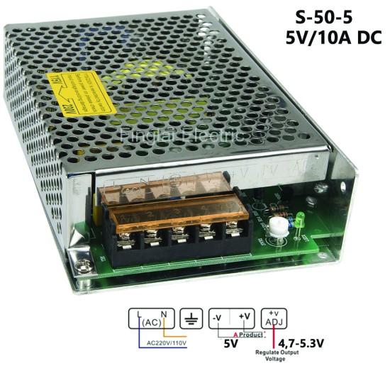 Sursa de alimentare tip open frame 5V/10A S-50-5