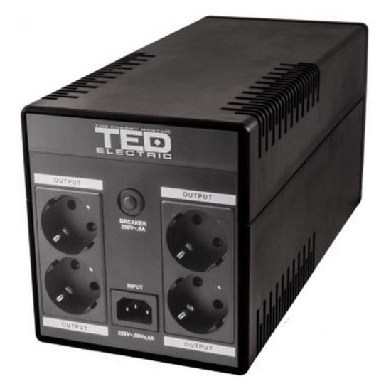 Sursă de alimentare neîntreruptibilă (UPS) AVR la 1.100 VA cu 2 baterii TED-DZ088391 Sursă de alimentare neîntreruptibilă (UPS) AVR la 1.100 VA cu 2 baterii TED-DZ088391