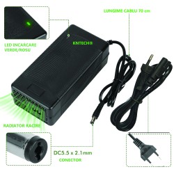 TCDZ0001/Incarcator trotineta electrica pentru Kugoo G-Booster / G2 Pro, KuKirin G2 2025- 54.6V 2A(48V)-Randrive Forerunner YG90-conector 5,5x2.1mm