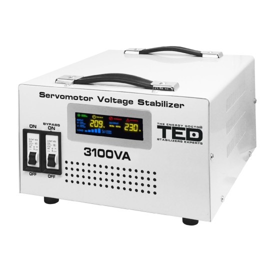 TED3100/ Stabilizator retea maxim 3100VA-AVR cu servomotor TED3100/ Stabilizator retea maxim 3100VA-AVR cu servomotor