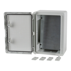 Cutie distributie IP65 din ABS gri, usa mata, placa metalica, 250x350x150 mm PP3002