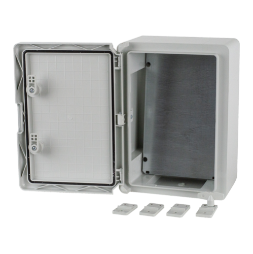Cutie distributie IP65 din ABS gri, usa mata, placa metalica, 250x350x150 mm PP3002