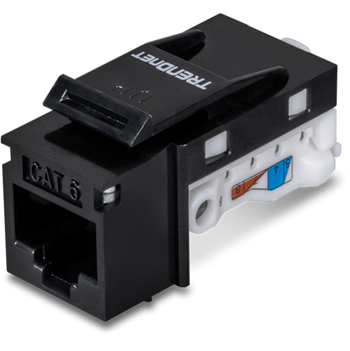 Keystone Jack Cat.6 tool-less, neagru - TRENDnet TC-K25C6BK Keystone Jack Cat.6 tool-less, neagru - TRENDnet TC-K25C6BK