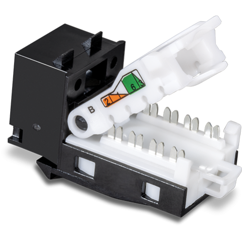 Keystone Jack Cat.6 tool-less, neagru - TRENDnet TC-K25C6BK Keystone Jack Cat.6 tool-less, neagru - TRENDnet TC-K25C6BK