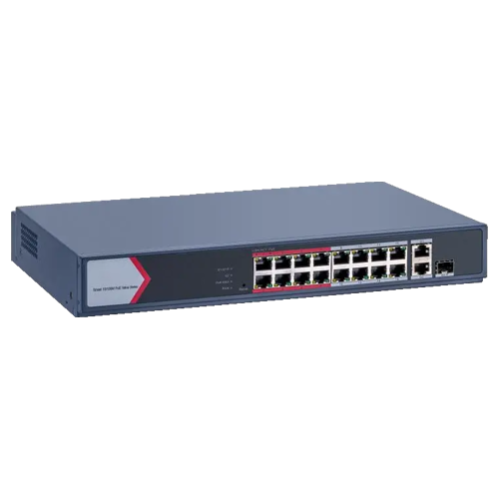 Switch 16 porturi PoE 100Mbps, 1 port Gigabit combo, 1 Gigabit RJ45, SMART Management - HIKVISION DS-3E1318P-EI-M Switch 16 porturi PoE 100Mbps, 1 port Gigabit combo, 1 Gigabit RJ45, SMART Management - HIKVISION DS-3E1318P-EI-M