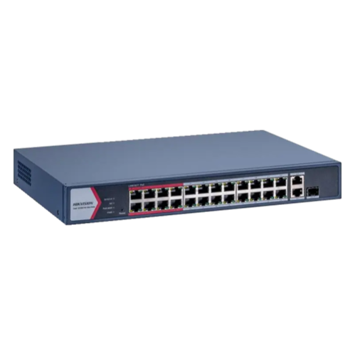 Switch 24 porturi PoE 100Mbps, 1 x Gigabit RJ45, 1 x Gigabit combo, Management - HIKVISION DS-3E1326P-EI-M