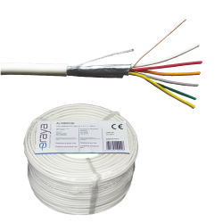 Cablu de alarma 6 fire ecranate, cupru integral, 100m - eRaya AL10622-100 Cablu de alarma 6 fire ecranate, cupru integral, 100m - eRaya AL10622-100