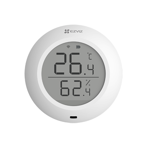 Senzor de temperatura si umiditate Smart Home EZVIZ, afisaj 1.8 inch, comunicare Wireless ZigBee CS-T51C Senzor de temperatura si umiditate Smart Home EZVIZ, afisaj 1.8 inch, comunicare Wireless ZigBee CS-T51C