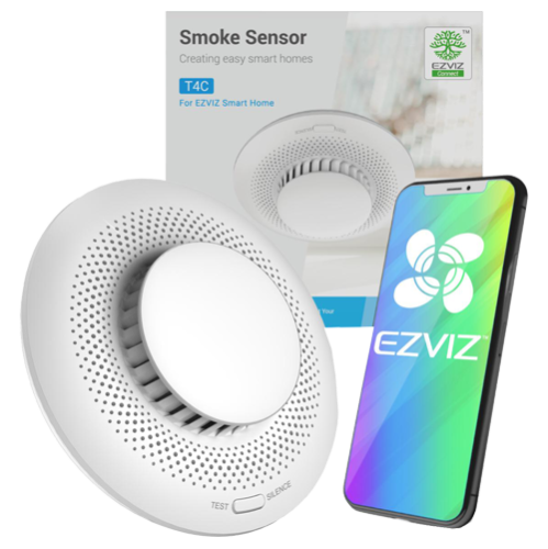 Senzor de fum Smart Home EZVIZ, avertizare optica si acustica, comunicare Wireless ZigBee CS-T4C Senzor de fum Smart Home EZVIZ, avertizare optica si acustica, comunicare Wireless ZigBee CS-T4C