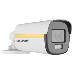 ColorVu, Dual Light - Camera analog 2MP, lentila 2.8mm, IR 40m, WL 40m, TVI/AHD/CVI/CVBS, Mic. - HIKVISION DS-2CE12DF3T-LFS-2.8mm