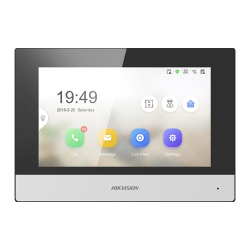 Monitor videointerfon Touch Screen TFT LCD 7 inch, conectare 2 fire, Wifi - HIKVISION DS-KH6320Y-WTE2