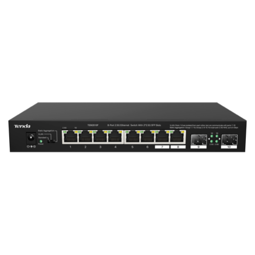 Switch 8 porturi 2.5 Gigabit, 2 porturi SFP 2.5 Gigabit - TENDA TND-TEM2010F Switch 8 porturi 2.5 Gigabit, 2 porturi SFP 2.5 Gigabit - TENDA TND-TEM2010F