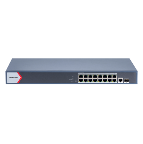 Switch 16 porturi PoE Gigabit, 1 porturi RJ45 Gigabit, 1 port SFP Gigabit, Smart Management - HIKVISION DS-3E1518P-EI-M Switch 16 porturi PoE Gigabit, 1 porturi RJ45 Gigabit, 1 port SFP Gigabit, Smart Management - HIKVISION DS-3E1518P-EI-M