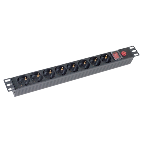 PDU 8 prize Shuko, 19'', 1U, aluminiu cu protectie - ASYTECH Networking ASY-PDU-8 PDU 8 prize Shuko, 19'', 1U, aluminiu cu protectie - ASYTECH Networking ASY-PDU-8