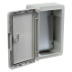 Cutie distributie IP65 din ABS gri, usa mata, placa metalica, 200x300x130 mm PP3001
