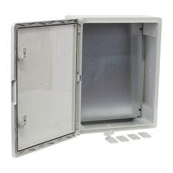 Cutie distributie IP65 din ABS gri, usa mata, placa metalica, 400x500x175 mm PP3003