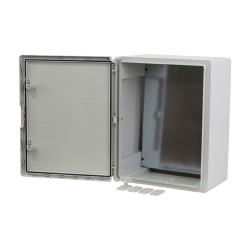 Cutie distributie IP65 din ABS gri, usa mata, placa metalica, 400x500x240 mm PP3007