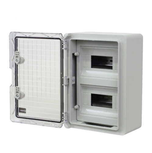 Cutie modulara IP65 din ABS gri, usa transparenta, 2 x 9 module, 250x350x150 mm PP3112 Cutie modulara IP65 din ABS gri, usa transparenta, 2 x 9 module, 250x350x150 mm PP3112